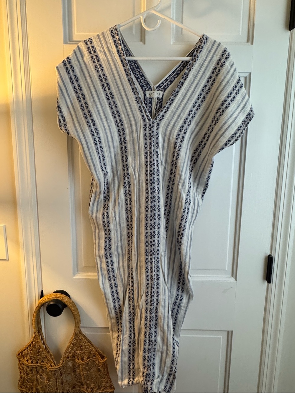 Velvet by Graham & Spencer, women’s caftan dress, loose fitting, , BLUE, XS/SM